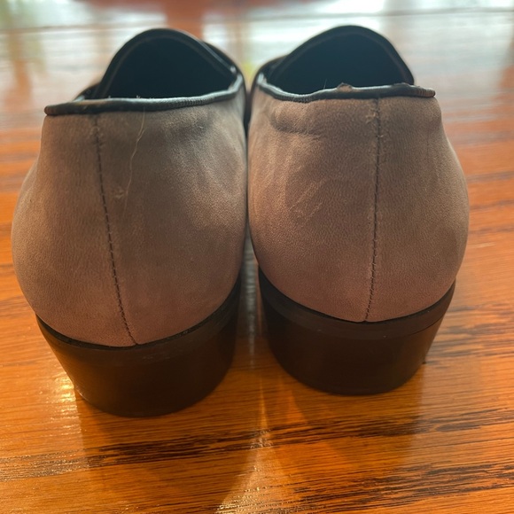 Tahari Black and Gray Leather Loafers - Picture 3 of 8